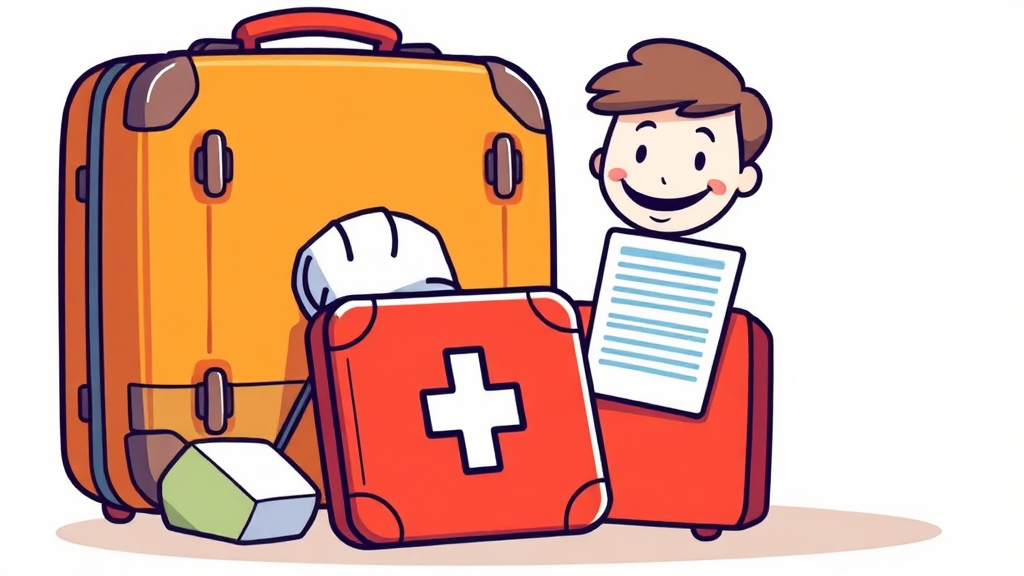 여행 중 위험, 보험 활용법 (cartoon 스타일)
